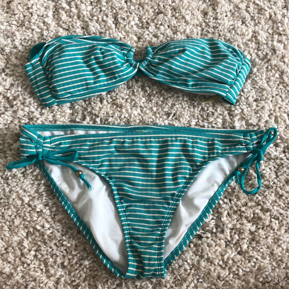striped bikini